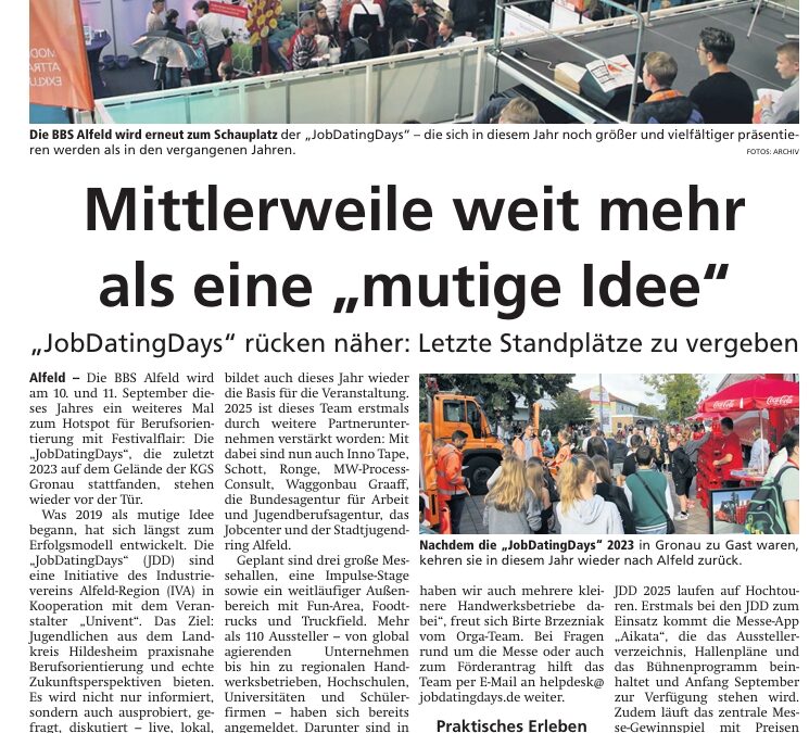 Job Dating Day    –    Bericht  LDZ  05.07.2025